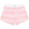 Boys Sorbet Pink Stripe Boardie With Pockets - Swim Trunks - 1 - thumbnail