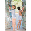 Boys Oasis Blue Gingham Boardie - Swim Trunks - 2