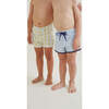 Boys Oasis Blue Gingham Boardie - Swim Trunks - 3