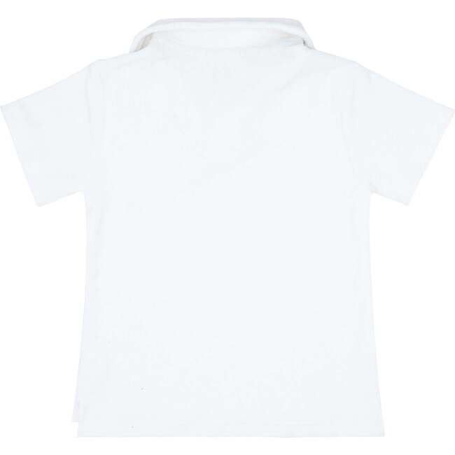 Boys French Terry Polo Shirt, White - Polo Shirts - 4