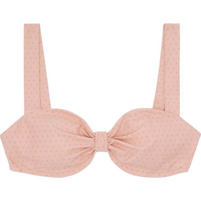 Women's Camellia Polka Dot Gathered Bikini Top