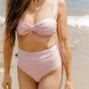 Women's Camellia Polka Dot Gathered Bikini Top - Two Pieces - 2