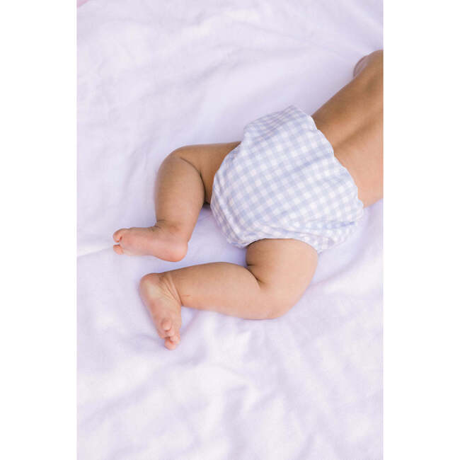 Oasis Blue Gingham Diaper Bloomer Cover - Bloomers - 2