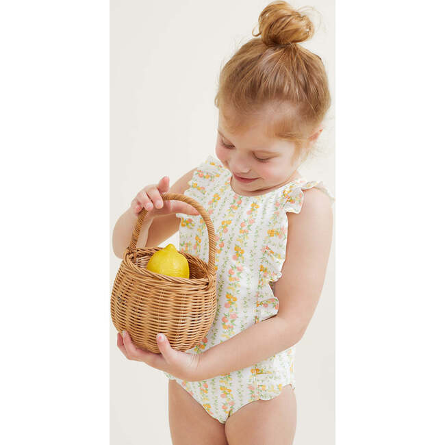 Girls Linear Citrus Ruffle One Piece - One Pieces - 4
