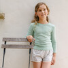 Pistachio Pointelle Long Sleeve Shirt - Shirts - 2 - thumbnail