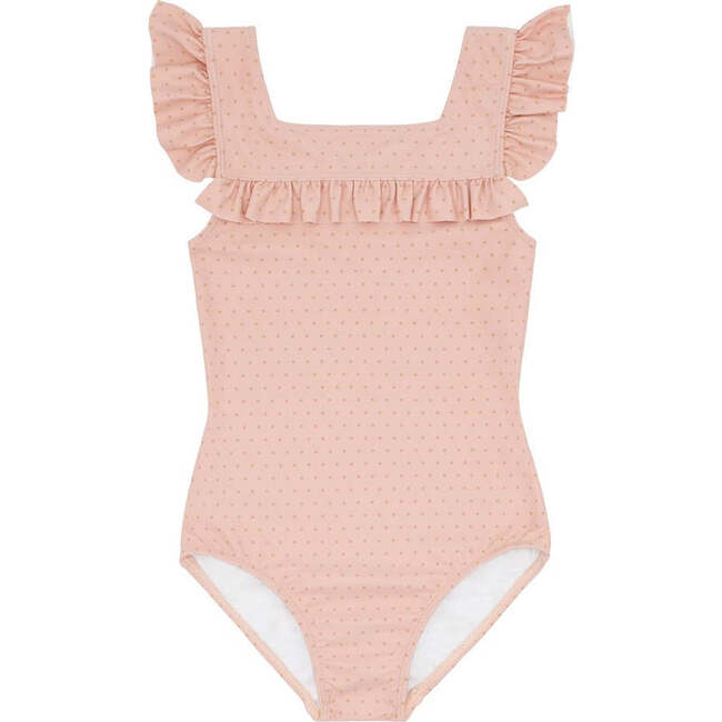 Camellia Polka Dot Square Neck One Piece