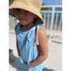Girls French Terry Romper, Blue - Cover-Ups - 3 - thumbnail