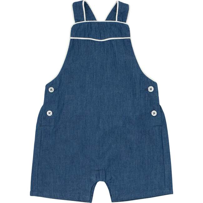 Baby Washed Chambray Short Overall - Overalls - 1
