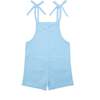 Girls French Terry Romper, Blue - Cover-Ups - 4 - thumbnail