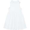 Girls French Terry Tennis Dress, White - Dresses - 4