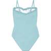 Women's Ruffle One Piece, Sea Blue - One Pieces - 3 - thumbnail