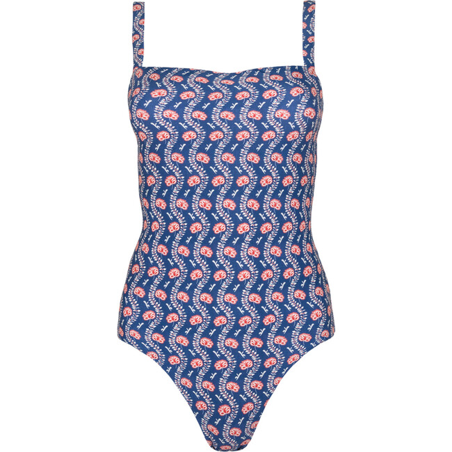 Women's Navy Primrose Low Back One Piece