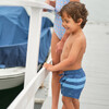 Boys Newport Navy Colorblock Boardie - Swim Trunks - 4