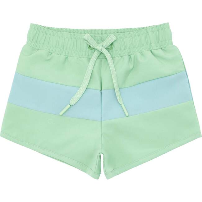 Sea Marsh Colorblock Boardie, Green - Swim Trunks - 1