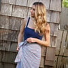 Women's Navy Low Back Simple One Piece - One Pieces - 6 - thumbnail