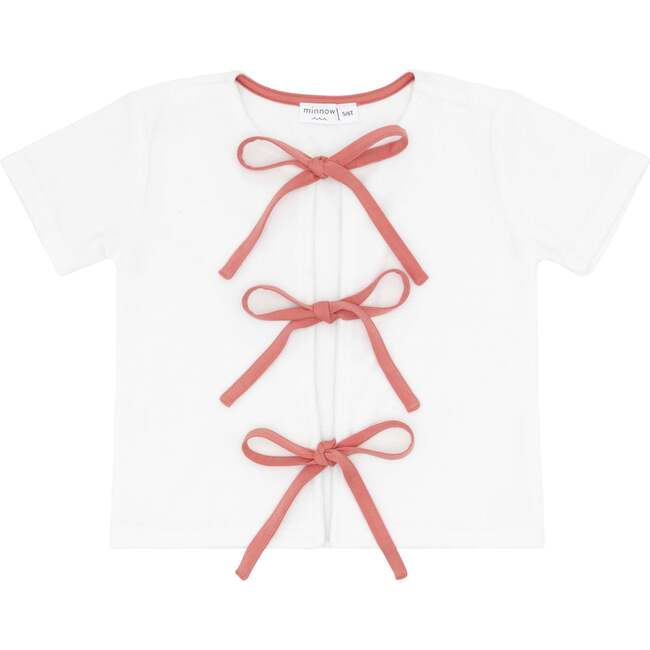 Girls White And East End Red French Terry Coverup Top - Cover-Ups - 1