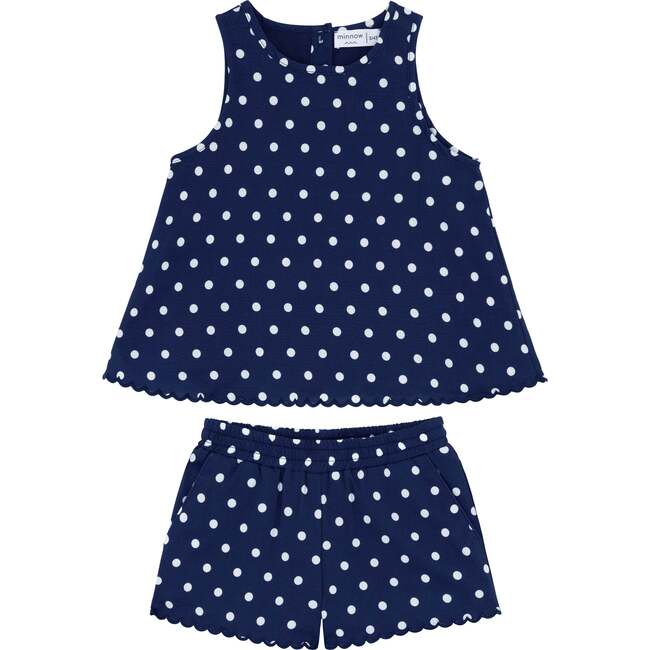 Girls Atlantic Dot Scalloped Short Set - Mixed Apparel Set - 1
