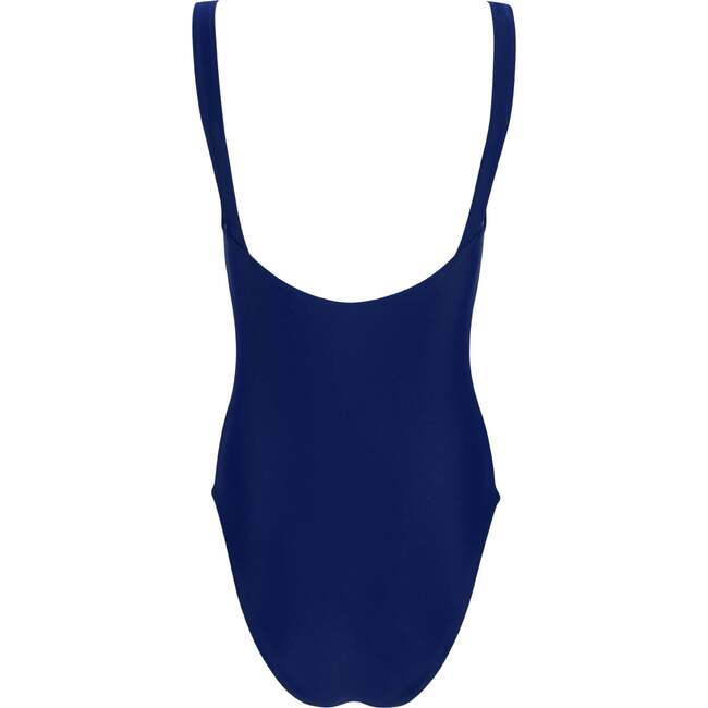 Women's Navy Low Back Simple One Piece - One Pieces - 7