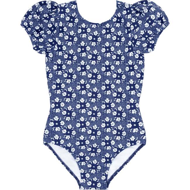 Girls Ditch Plains Daisy Puff Sleeve One Piece - One Pieces - 1