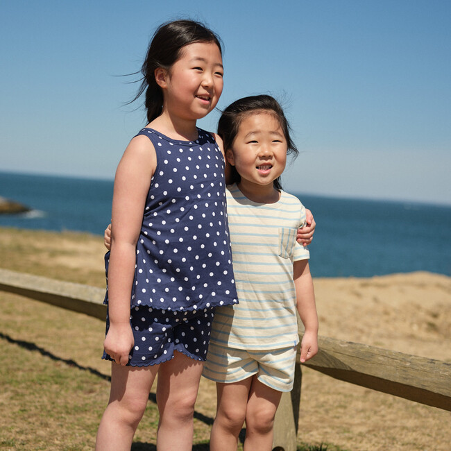 Girls Atlantic Dot Scalloped Short Set - Mixed Apparel Set - 3