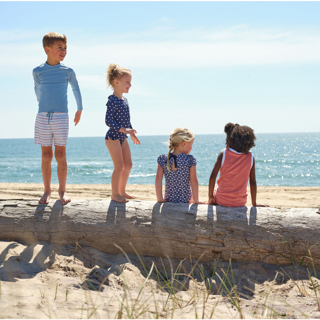 Girls Ditch Plains Daisy Puff Sleeve One Piece - One Pieces - 3