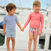 Unisex Harbor Stripe Short Sleeve Rashguard One Piece - Rash Guards - 3
