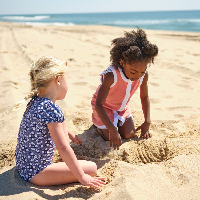 Girls Ditch Plains Daisy Puff Sleeve One Piece - One Pieces - 4