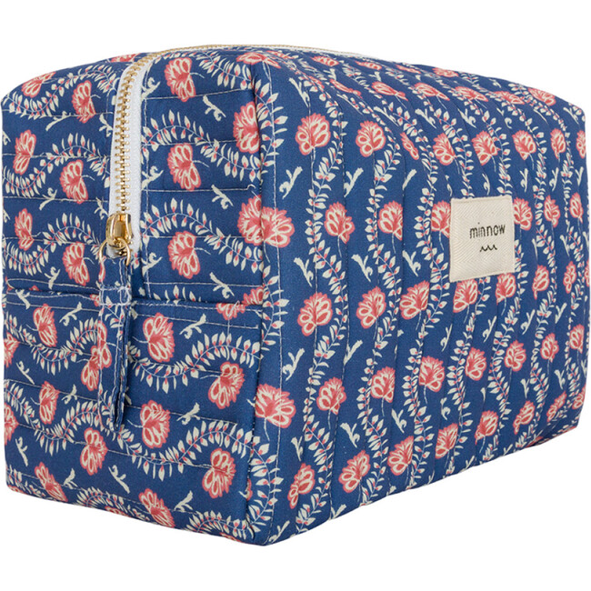 Navy Primrose Interior Coated Travel Pouch - Bags - 4