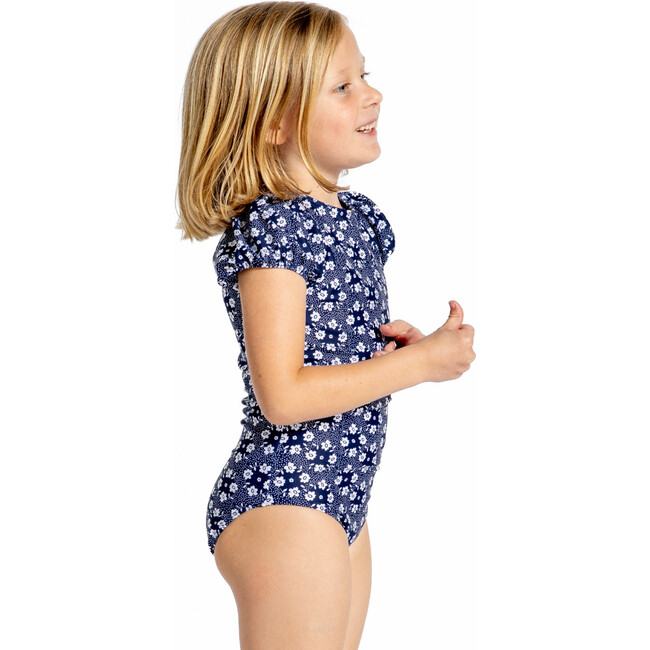 Girls Ditch Plains Daisy Puff Sleeve One Piece - One Pieces - 7