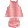 Baby Girls Regatta Red Paisley Scalloped Bloomer Set - Mixed Apparel Set - 1 - thumbnail