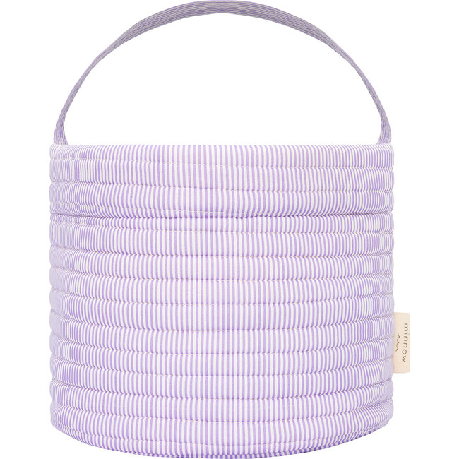 Lavender Stripe Quilted Easter Bucket