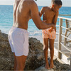 Men's Lavender Stripe Boardie - Swim Trunks - 4