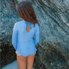 Girls Sky Blue Gingham Rashguard One Piece - One Pieces - 2