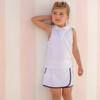 Girls White French Terry Tennis Tank Top And Skort Set - Mixed Apparel Set - 2
