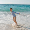 Girls Sky Blue Gingham Rashguard One Piece - One Pieces - 5