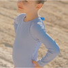 Girls Sky Blue Gingham Rashguard One Piece - One Pieces - 6