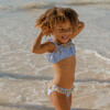 Girls Sky Blue Gingham Bandeau Tie Strap Bikini - Two Pieces - 5