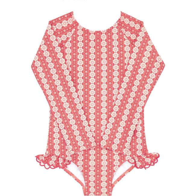 Girls Regatta Red Paisley Rashguard One Piece - One Pieces - 1