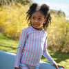 Girls Maritime Stripe Rashguard Set - Two Pieces - 2 - thumbnail