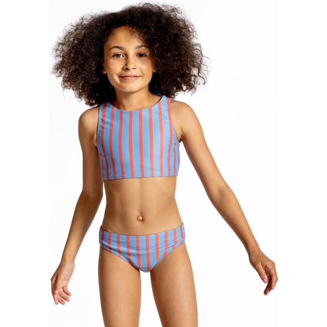 Girls Maritime Stripe Double Bow Bikini - Two Pieces - 2