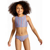 Girls Maritime Stripe Double Bow Bikini - Two Pieces - 2
