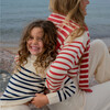 Women's Cream And Red Stripe Cropped Sweater - Sweaters - 7