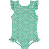 Girls Godwin Ruffle Cap Sleeve Rashguard One Piece - One Pieces - 1 - thumbnail