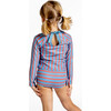 Girls Maritime Stripe Rashguard Set - Two Pieces - 6 - thumbnail
