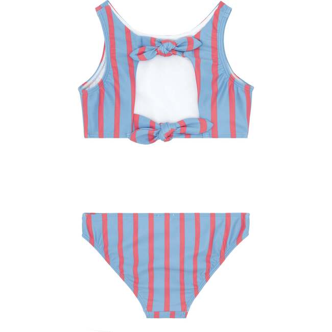 Girls Maritime Stripe Double Bow Bikini - Two Pieces - 5