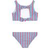 Girls Maritime Stripe Double Bow Bikini - Two Pieces - 5