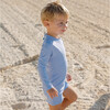 Unisex Sky Blue Gingham Rashguard One Piece - One Pieces - 3