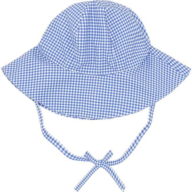 Baby Sky Blue Gingham Sun Hat
