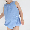 Baby Sky Blue Gingham Bubble Romper - Rompers - 2