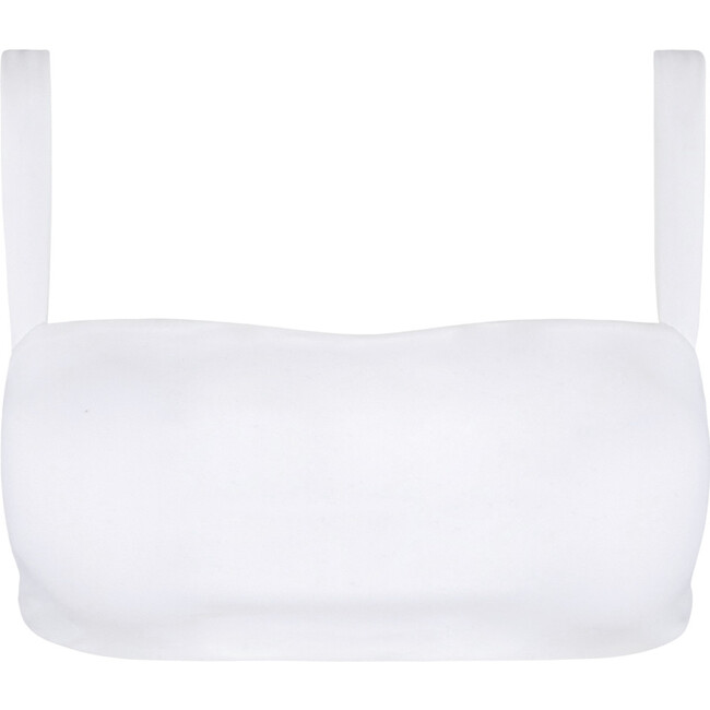 Women's White Bandeau Bikini Top